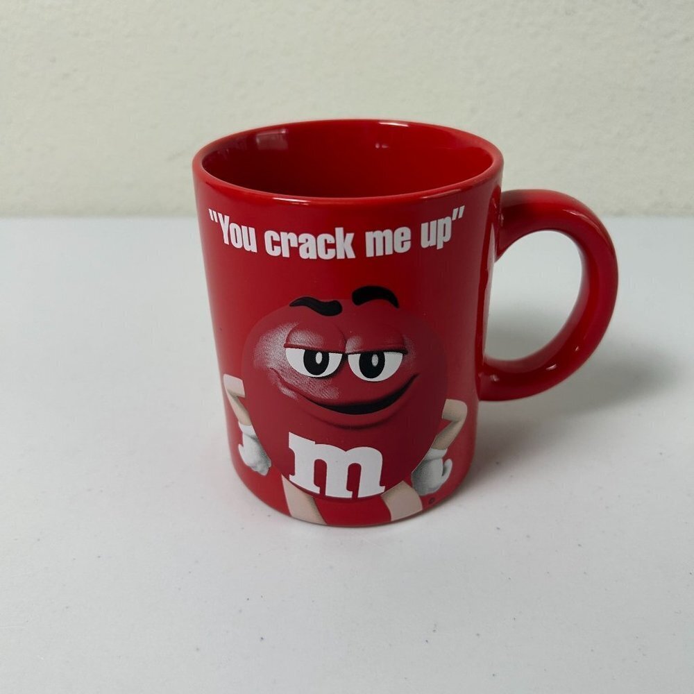 M&M Coffee Mug Red You Crack Me Up 2016 Tea Cup Mars Frankford Candy